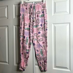 Friends The Television Series Pink Jogger Pants Small 4/6